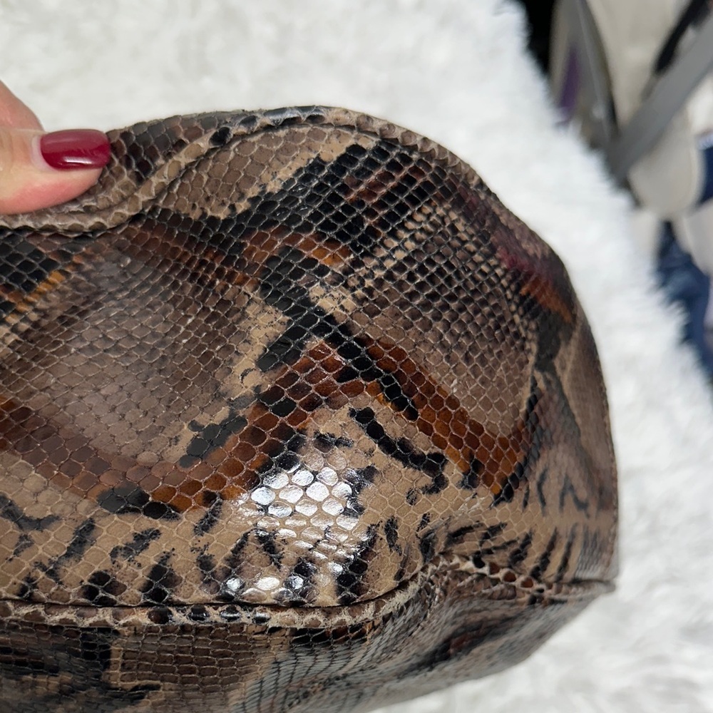 Brahmin Python Snake Print Hobo Bag - image 4